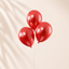 Helium Balloons Red 3 Pieces