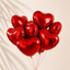 5 Heart Shape Helium Foil Balloons