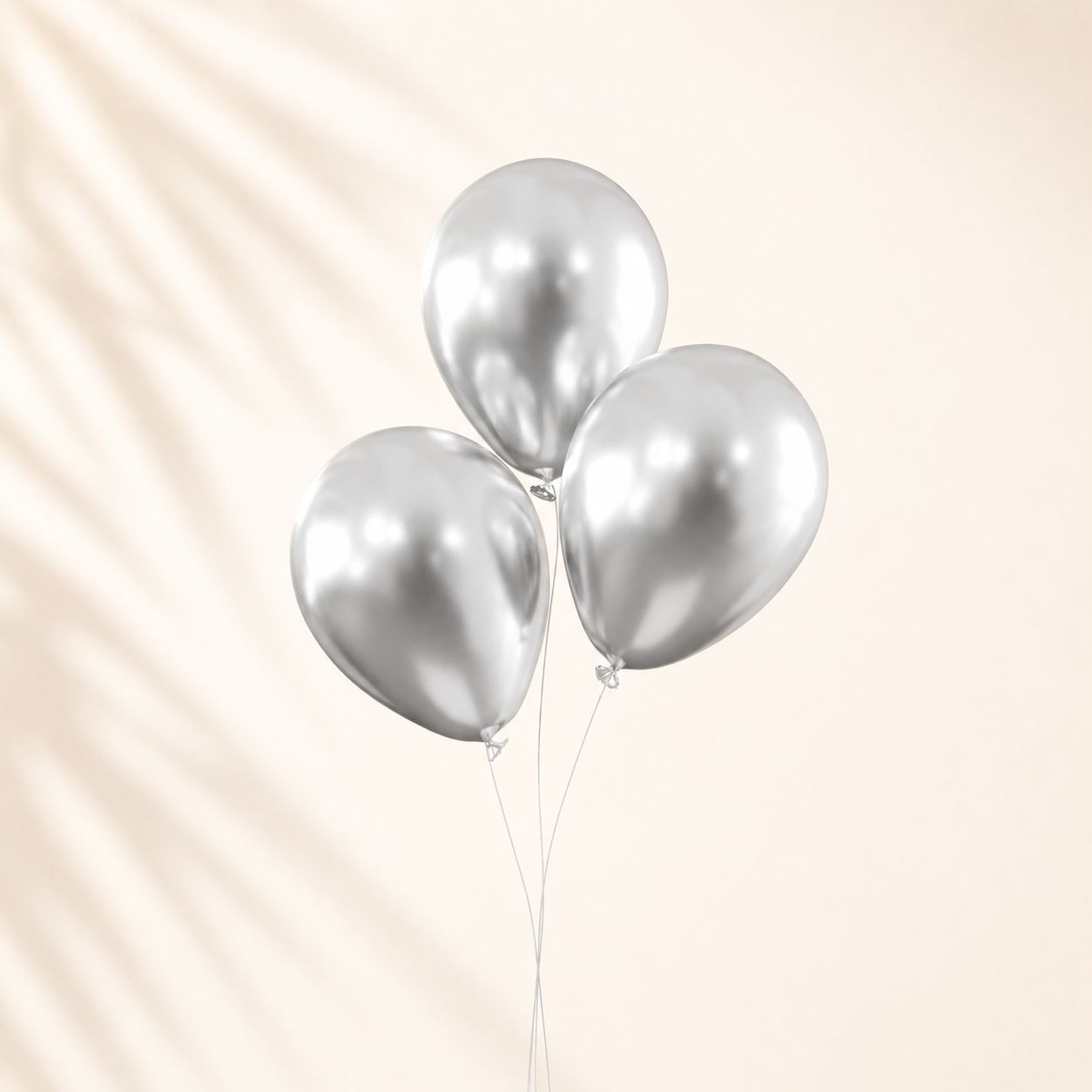 Helium Balloons Silver 3 Pieces Main image