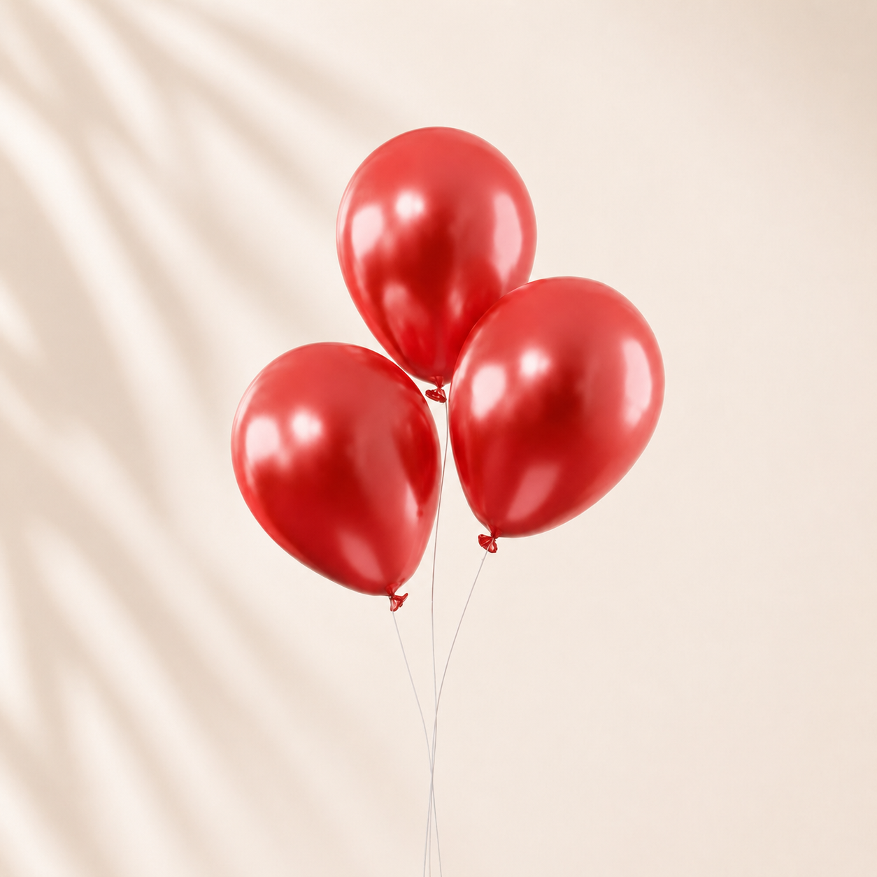 Helium Balloons Red 3 Pieces Main image