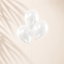 Helium Balloons White 3 Pieces