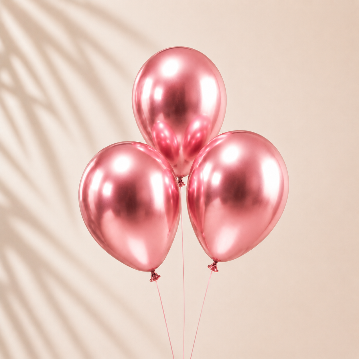 Helium Balloons Rose Gold 3 Pieces